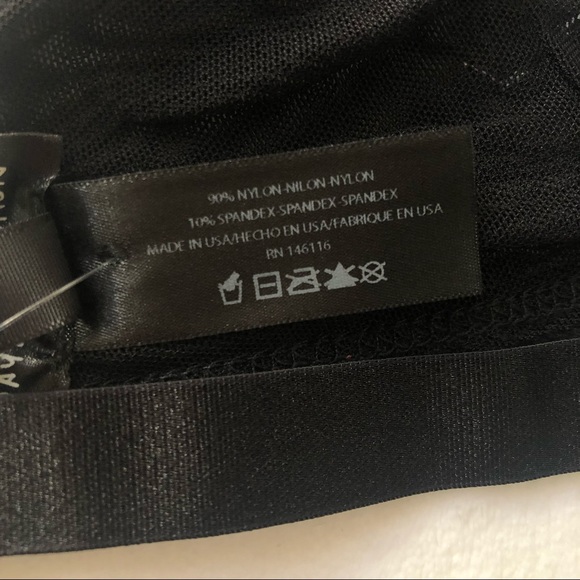 NWT Daydream Nation Black Mesh Front Closure Triangle Daisy Bra LARGE - Picture 8 of 10